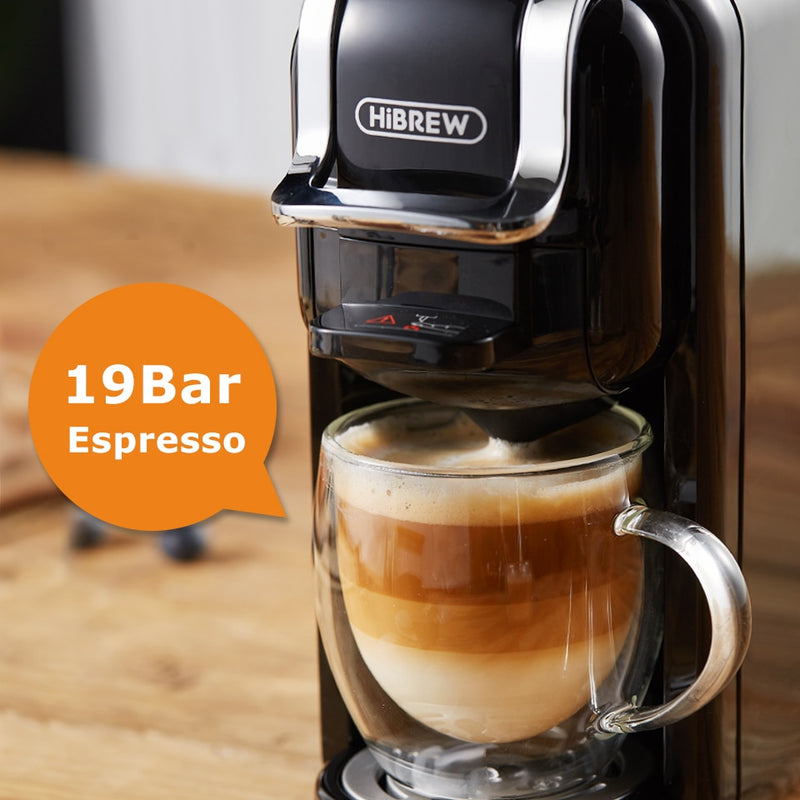 HiBREW H11 Sliver - Coffee Machine Cafetera 19 Bar inox Semi Automatic  19Bar Super